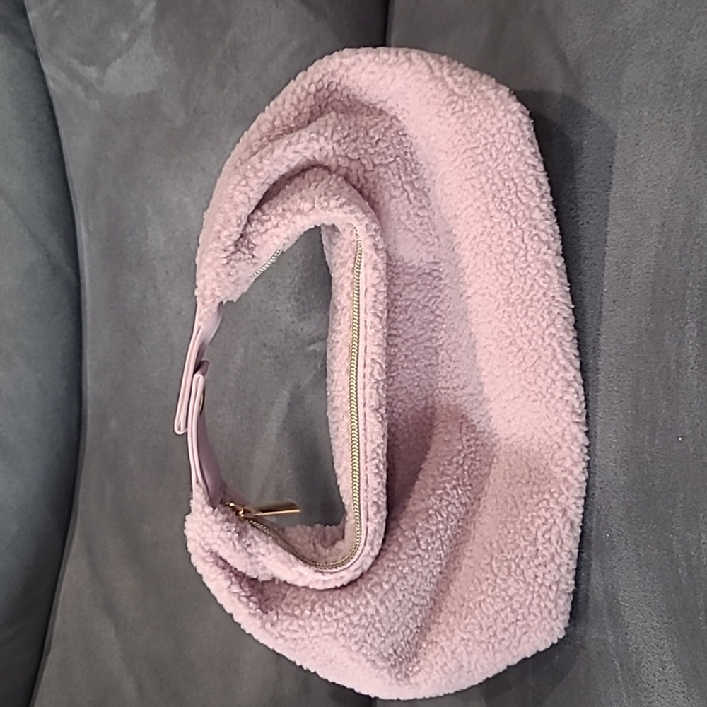 Purple Fleece Handbag NWOT